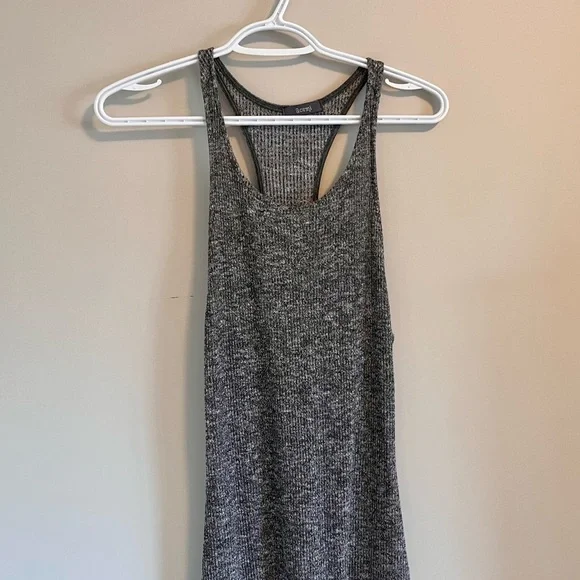 Grey Ribbed Midi Dress - Picture 5 of 8